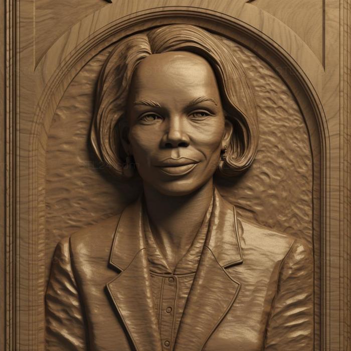Famous (Condoleezza Rice 3, 3DFMS_8842) 3D models for cnc